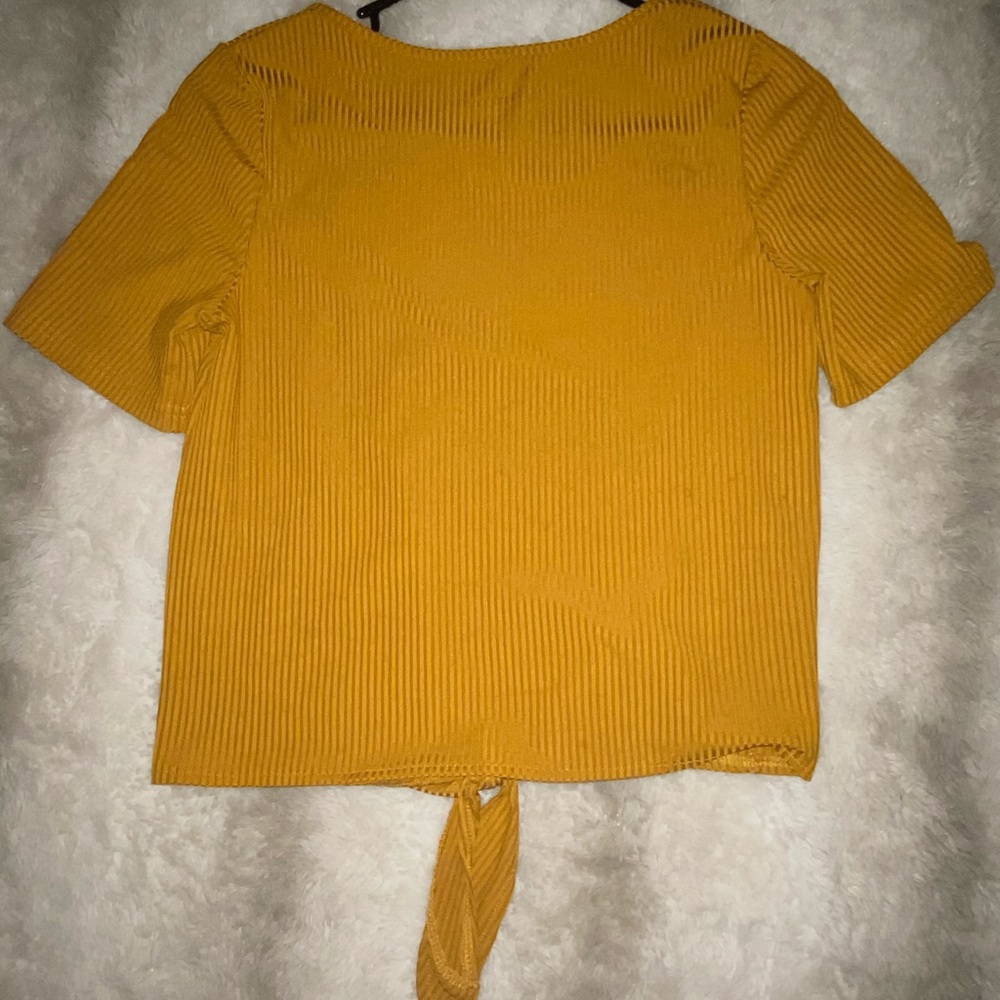 Yellow button shirt